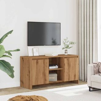 Berkfield Home TV Cabinet Artisan Oak 102x37.5x52.5 cm Engineered Wood in Brown