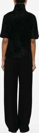 Soft Goat Cashmere Turtleneck Sweater - Black
