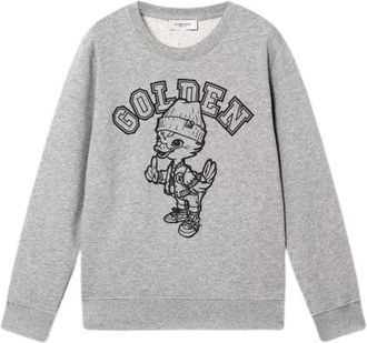 Golden Goose Kids Sweatshirts, male, Gray, 6 Y, Crewneck Sweatshirt
