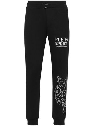 Plein Sport Tiger track pants - men - Polyester/Cotton - L - Black