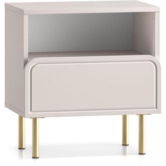 Selsey Selsey Loppa - Comodino con cassetto e vano a giorno, beige cashmere, 50 cm