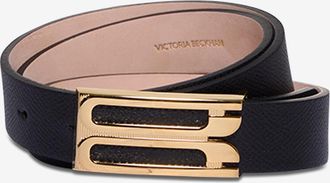 Victoria Beckham Feiner G&uuml;rtel aus genarbtem Leder Frame - 23