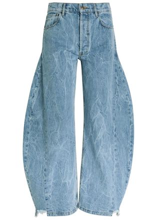 A.W.A.K.E Mode Washed Barrel-leg Jeans - Indigo - 34 (UK6 / XS)