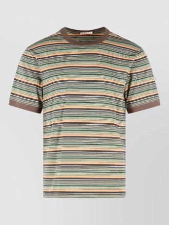 Marni cotton crew neck striped t shirt