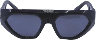 Philipp Plein SPP153 Oval Frame Sunglasses - Black