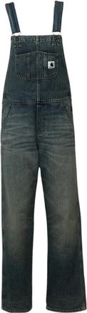 Carhartt Work in Progress Bib Overall Straight - Dames - Jumpsuits - Blauw - XS - Katoen - Jumpsuits & Playsuits