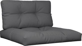 vidaXL Cojines para palets 2 unidades tela gris antracita Vidaxl