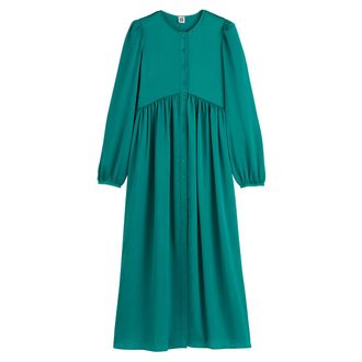 La Redoute Collections Lange, wijd uitlopende jurk, lange mouwen