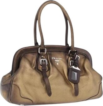 Prada Pre-owned Vintage Leren Handtas - Dames - Vintage Handtas - Bruin - ONE Size - Leer - Vintage