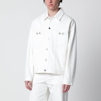 Gucci White jacket with Horsebit detail