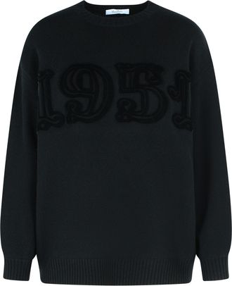 Max Mara Black Wolle und Kaschmirpullover