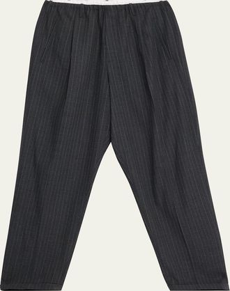 Magliano Mens Pinstripe Wool Drawstring Peoples Pants