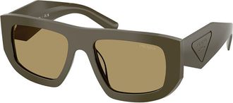 Prada PR D04SU 26J70G Womens Sunglasses Green Size 53