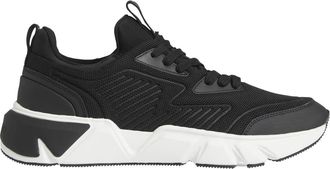 Calvin Klein Low Top Vetersluiting Knit - Heren - Sneakers - Zwart - 40 EU - Polyester - Schoenen