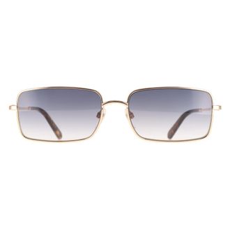 Marc Jacobs Rectangle Womens Gold Dark Blue Gradient 771/S Metal - One Size