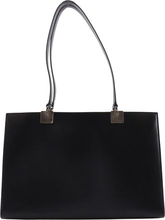 Ferragamo Black Leather Tote Bag (Pre-Owned)
