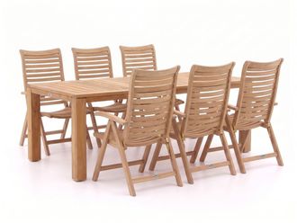 Sunyard Furniture Sunyard Corby/Buxton 220cm dining tuinset 7-delig verstelbaar