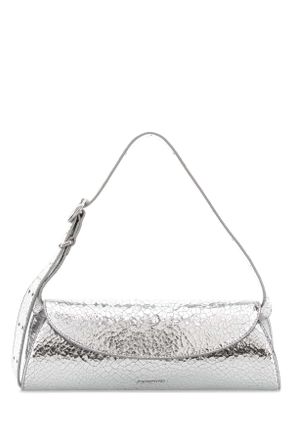 Jil Sander Silver Leather Cannolo Crossbody Bag