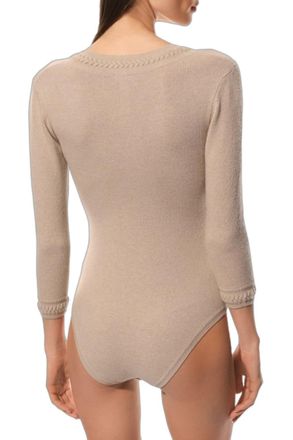 La Perla Wool-Cashmere Bodysuit - Beige
