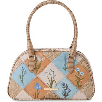 Brahmin Angie Leather Barrel Bag in Beige Multi at Nordstrom