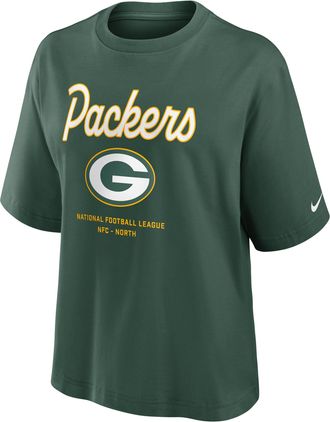 Nike Green Bay Packers Essential Script Boxy Nike Womens NFL T-Shirt in Green | 01CM3EE7T-TGS