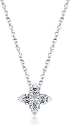 Lafonn Trillium Superbloom Necklace in Silver at Nordstrom, Size 18