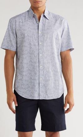 Coastaoro Jamie Short Sleeve Shirt in Grey at Nordstrom Rack, Size Xx-Large