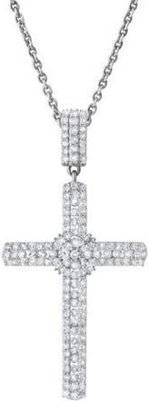 LuvMyJewelry Faithlight 1.15 Ct 14K Gold Diamond Cross Pendant in 14K White Gold at Nordstrom