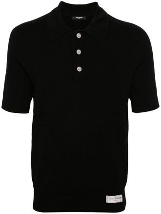 Balmain Polo con maniche corte - Nero