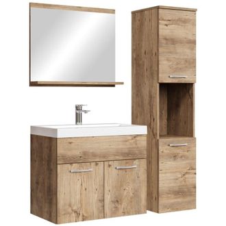 Badplaats Conjunto de muebles de ba&ntilde;o Montreal 60 x 35 cm - Roble Casta&ntilde;o