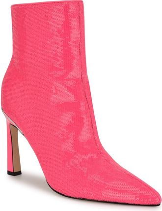 Nine West Baey Pointed Toe Bootie in Pink/Neon Pink23 at Nordstrom Rack, Size 8.5