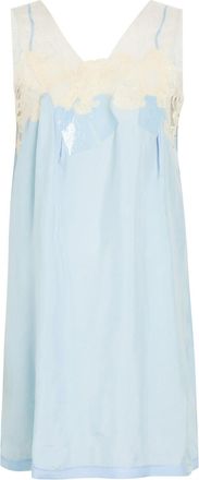 Maison Margiela Sellotape-effect Lace-trim Satin Mini Dress - No Colour - 40 (UK8 / S)