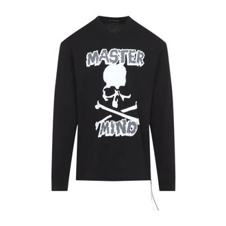 MASTERMIND WORLD Band Long-Sleeve T-Shirt - Heren - Tops - Zwart - Maat: S Katoen