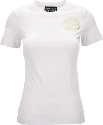 Versace Jeans Couture Stijlvolle T-shirts en Polos - Dames - T-shirts - Wit - 2XS - Tops