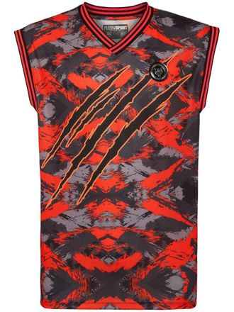 Plein Sport Canotta con stampa camouflage - Arancione