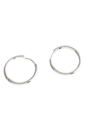 Madewell Demi-Fine Medium Hoop Earrings in Sterling Silver at Nordstrom