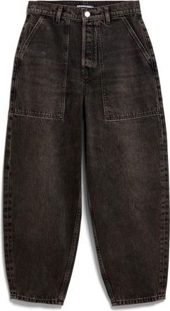 Armedangels Baarly High Worker Barrel Jean Freizeithose f&uuml;r Damen | schwarz