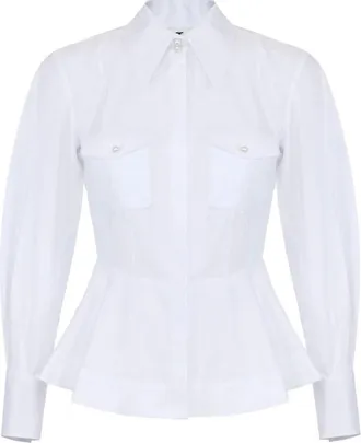Elisabetta Franchi Mujer, Blusas y Camisas, Blanco, Talla: L