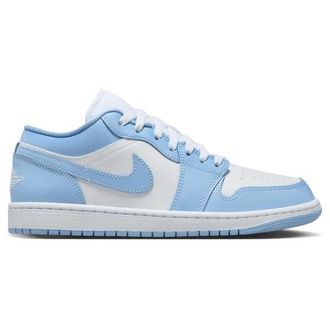 Nike Jordan Womens AJ 1 Low - Basketball Shoes White/Aluminum Size 09.0