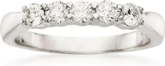 Ross-Simons 5-Stone Diamond Wedding Ring in 14kt White Gold