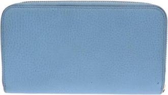 Gucci Pre-owned Wallets, female, Blue, Size: ONE SIZE Pre-owned Leather Wallet