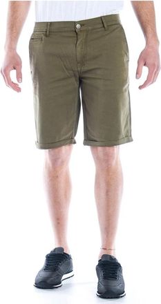Daniele Alessandrini Stijlvolle Denim Shorts - Heren - Korte Broeken - Groen - W38 - Denim - Korte Broeken