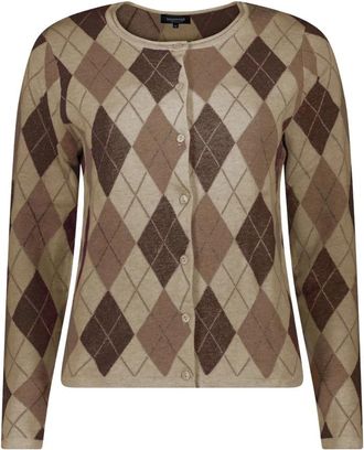 Bloomings Vest Bloomings - Slk 20-9144 - Dames - Vesten - Beige - XL - Katoen - Truien & Vesten