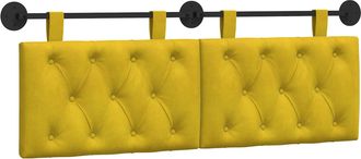 vidaXL Cabecero Colgante Amarillo Terciopelo Vidaxl