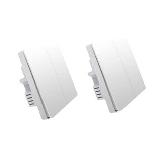 OEM Interruptor De Pared Inteligente, Compatible Con Zigbee, Control Remoto Inal&aacute;mbrico, 2x Neutro, 2 Teclas
