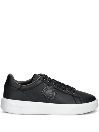 Blauer logo-patch leather sneakers - men - Fabric/Rubber/Polyester/Leather/Polyurethane - 40 - Black