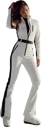 Generic Ski Suit Women One Piece - Insulated Ski Suit Women - Slim Fit Snow Outfits Waterproof Windproof Jumpsuits Lightweight Sports Onesie Outdoor Snowboard