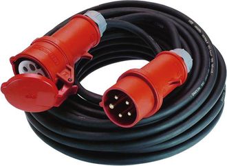 Bachmann Extensi&oacute;n H07rn-f 5g4,0mm&sup2; Negro, 10m, Cee 32a Rojo, 346.171