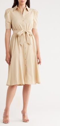 Nanette Lepore Belted Shirtdress in Warm Sand at Nordstrom Rack, Size 10