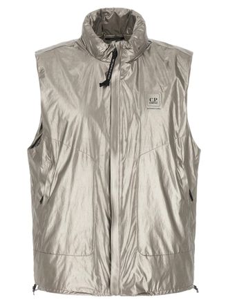 C.P. Company Silver Polyester Sleeveless Mens Jacket
